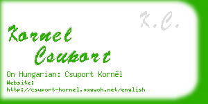 kornel csuport business card